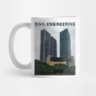 Civil engineering, buildings, premium pixel art Mug